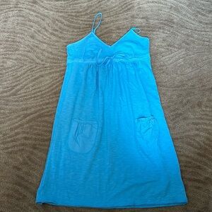 twilltwenty-two blue spaghetti strap dress. Size Medium.